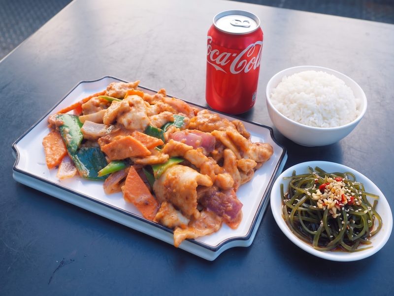 Chicken Satay on Rice